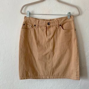 Stella McCartney Beige Peach Denim Mini Skirt - 30” waist - Made in Italy